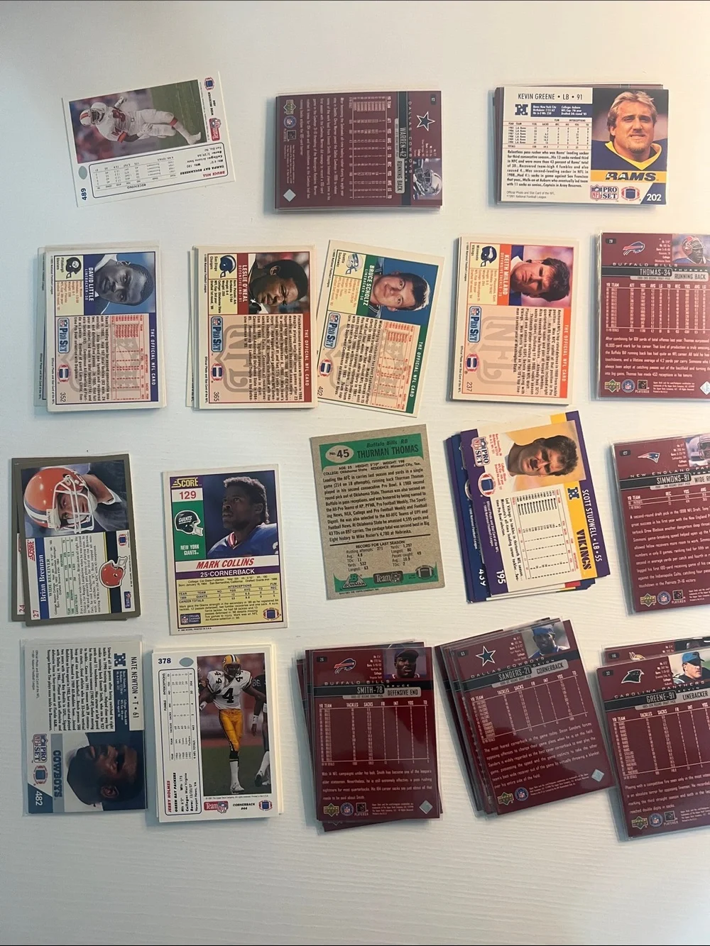 87 Vintage NFL Football Card Lot - Great for Collectors